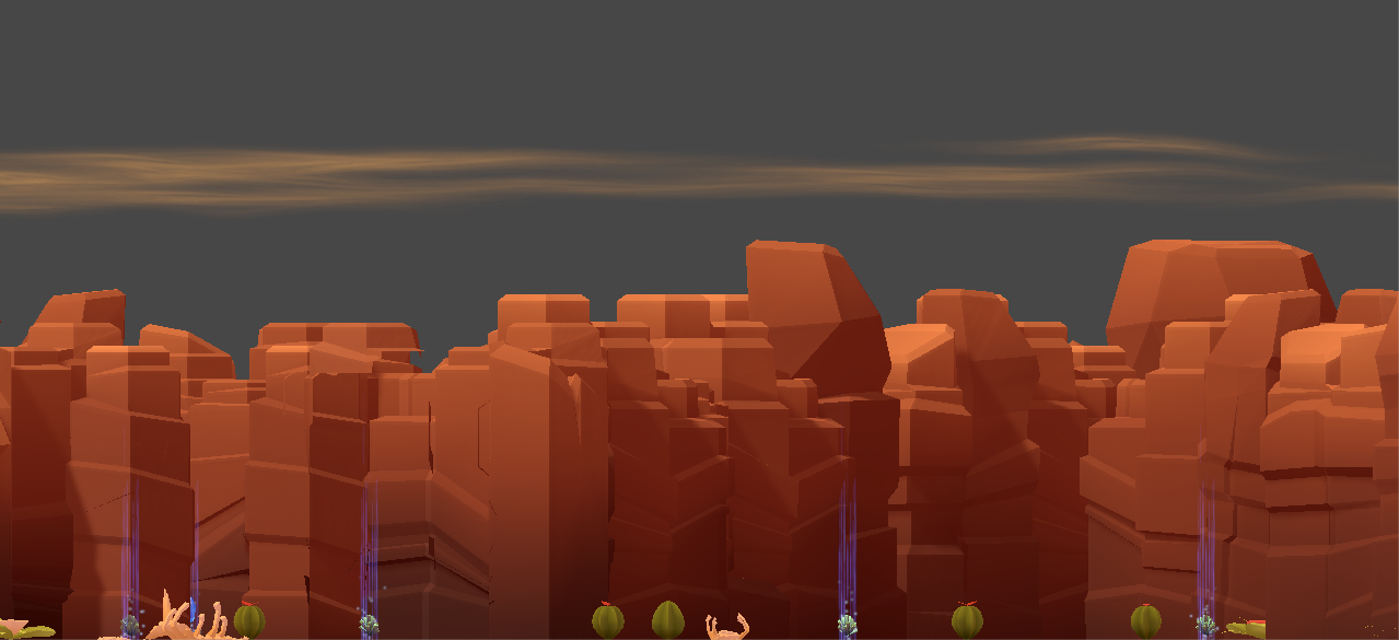 From Orbit world viewed from the side in Unity Editor